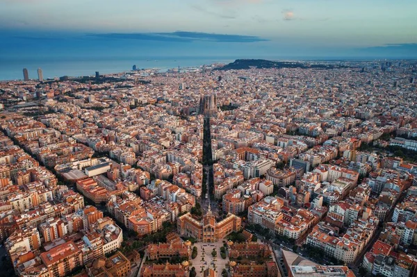 Barcelona Skyline Aerial View Buildings Spain — Stock Photo, Image