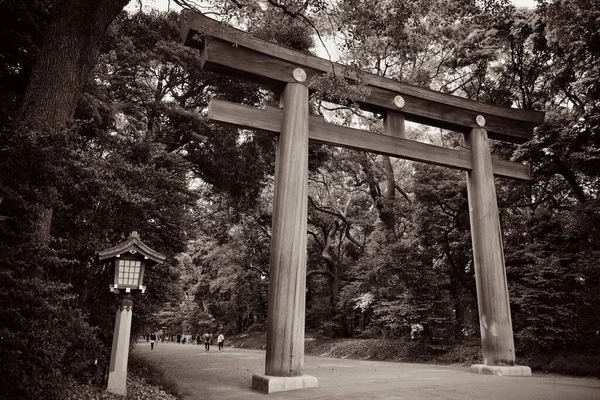 Portal Santuário Meiji Jingu Tóquio Japão — Fotografia de Stock