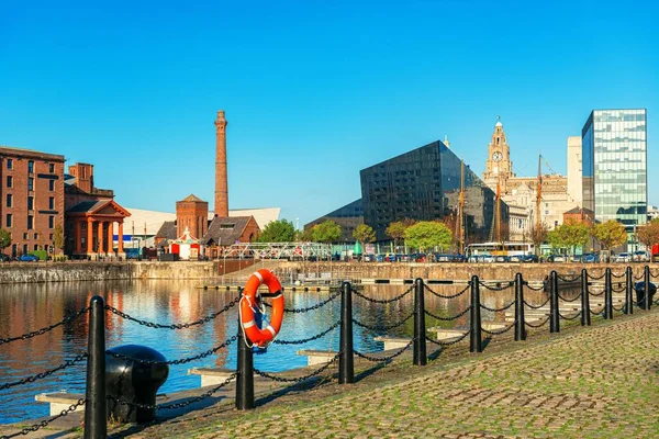Royal Albert Dock Mit Historischen Gebäuden England Großbritannien — Stockfoto