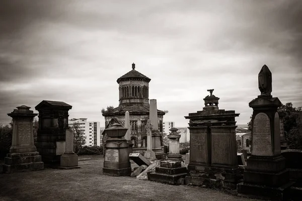 Glasgow Necropolis Cimitero Vittoriano Vista Vicino Scozia Regno Unito — Foto Stock