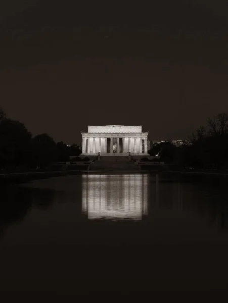 Μνημείο Lincoln Memorial Την Νύχτα Στην Ουάσιγκτον — Φωτογραφία Αρχείου