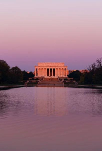 Lincoln Memorial Národní Památka Při Východu Slunce Washingtonu — Stock fotografie