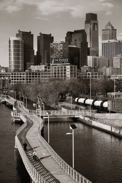 Skyline Filadelfia Con Architettura Urbana — Foto Stock