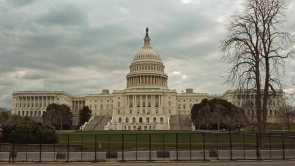 华盛顿特区的美国国会特写镜头 — 图库视频影像