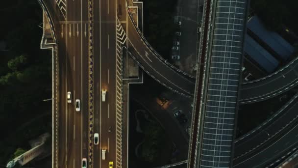 Chongqing City Aerial View Urban Architecture Highway China — Stock Video