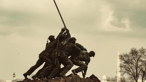 Военный Мемориал Корпуса Морской Пехоты Сша — стоковое видео