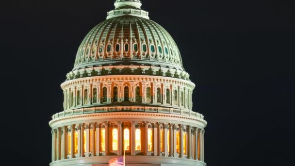 Primer Plano Capitol Hill Ver Timelapse Madrugada Washington — Vídeos de Stock