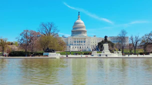 Nahaufnahme Des Kapitols Washington — Stockvideo