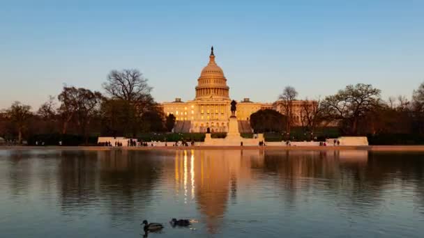 Zeitraffer Vom Sonnenuntergang Bis Zur Blauen Stunde Washington — Stockvideo