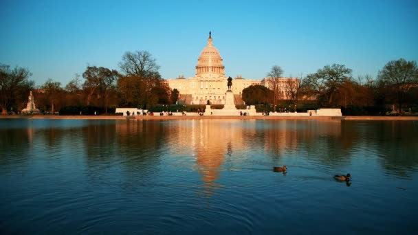 Abd Kongre Binası Washington Yakın Çekim Görüntüsü — Stok video