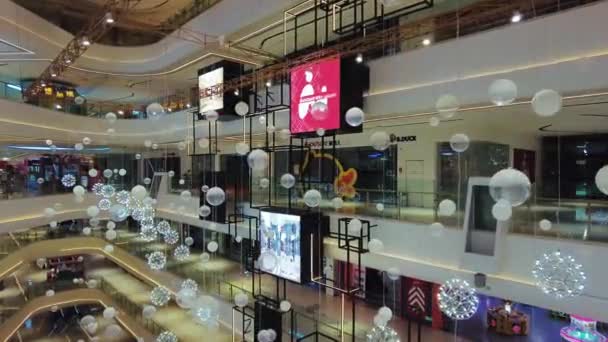 Chongqing China Oct 2021 Interior View Shopping Mall Stores — Stock Video