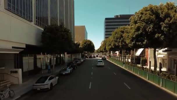 Los Angeles Canifornia Usa Aprile 2021 Vista Stradale Con Edifici — Video Stock