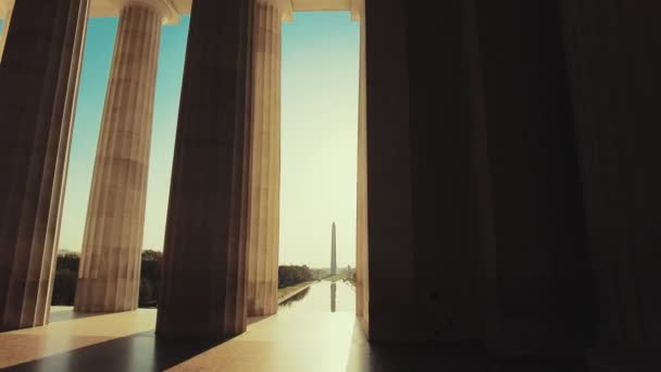 Lincoln Memoriał Wnętrze Zbliżenie Waszyngtonie — Wideo stockowe