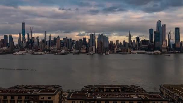 New York City Centrum Skyline Time Lapse Met Architectuur — Stockvideo