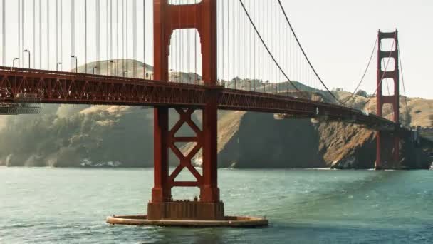 Вид Моста Голден Гейт Знаменитой Достопримечательности Сан Франциско Сша — стоковое видео