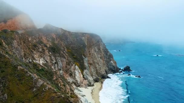 Belle Vue Sur Paysage Long Côte Mer Big Sur Californie — Video