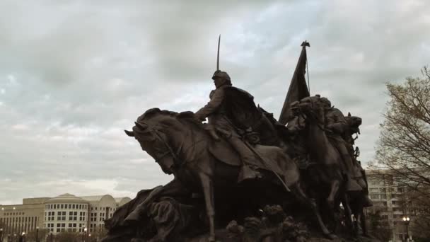 Пам Ятник Перед Капітолійським Пагорбом Вашингтоні — стокове відео