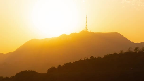 Los Angeles Kanifornia Usa Kwiecień 2021 Timelapse View Hollywood Sunset — Wideo stockowe