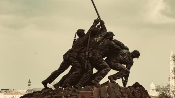 Marine Corps War Memorial Close Washington — Stockvideo