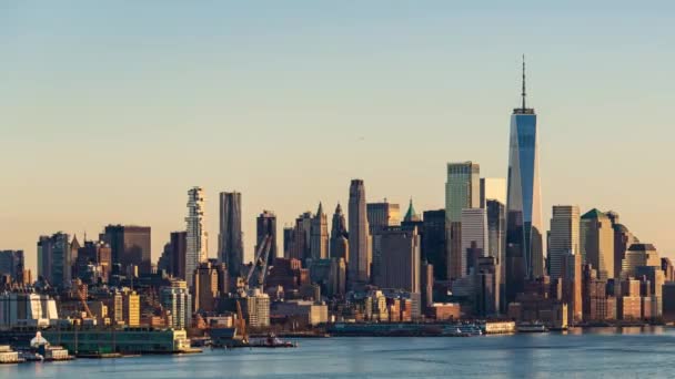 纽约市市中心天际线时间差 — 图库视频影像
