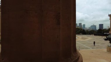 PHILADELPHIA, ABD - 2 Nisan 2021: Philadelphia Sanat Müzesinin yakın görüntüsü