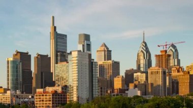 Philadelphia, Pensilvanya 'daki çatı zamanlayıcısı manzarası