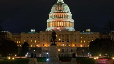 ABD Capitol Hill, Washington DC 'de sabah erken saatlerde yakın çekim zamanı
