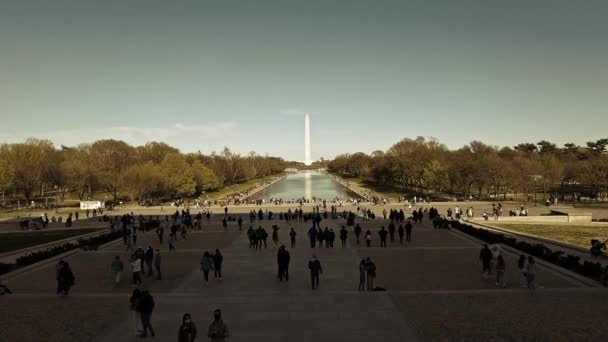 Monumento Washington Como Hito Ciudad Washington — Vídeo de stock