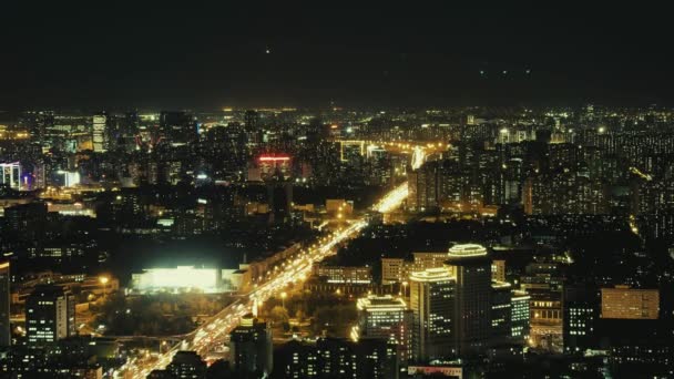 Pekín Ciudad Vista Urbana Con Edificios China — Vídeos de Stock