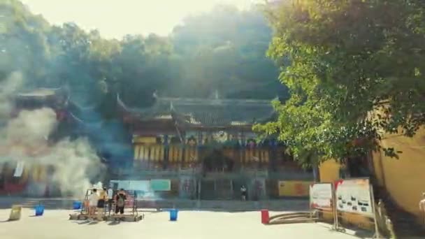 Çin Deki Chongqing Laojundong Taoism Tapınağı — Stok video