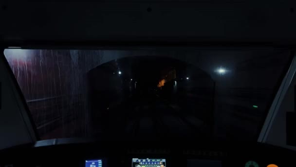Una Vista Desde Tren Subterráneo Ciudad Chongqing China — Vídeos de Stock