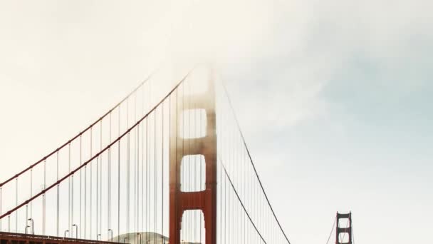 Вид Моста Голден Гейт Знаменитой Достопримечательности Сан Франциско Сша — стоковое видео