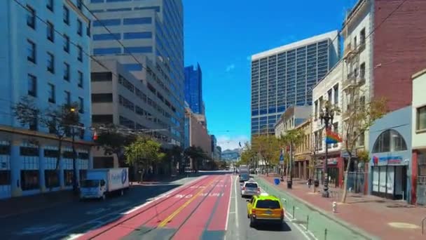 San Francisco Eua Abril 2021 Downtown Business District Street View — Vídeo de Stock