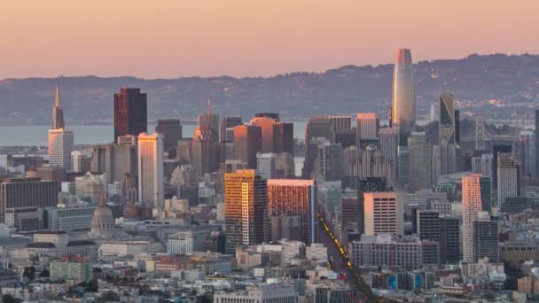 Zeitraffer Der Innenstadt Von San Francisco — Stockvideo