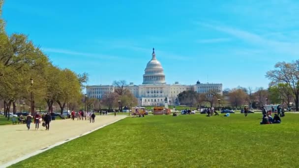 Cúpula Del Capitolio Estadounidense Washington — Vídeo de stock