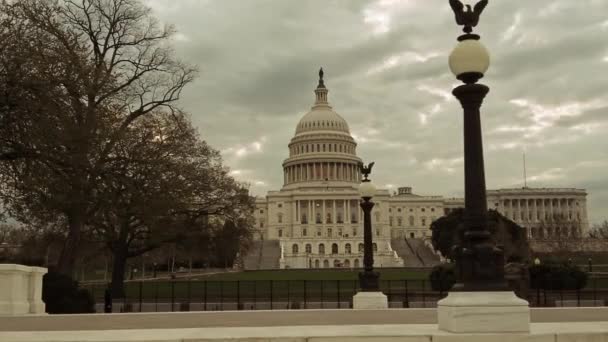 Cúpula Del Capitolio Estadounidense Washington — Vídeos de Stock