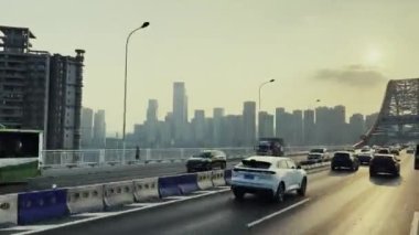 Chongqing kentsel mimari ve şehir manzarası Çin 'de