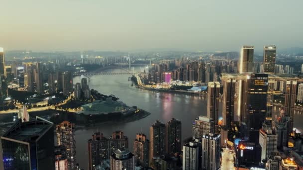 Chongqing Stadsbild Urban Arkitektur Och Stadsbild Kina — Stockvideo