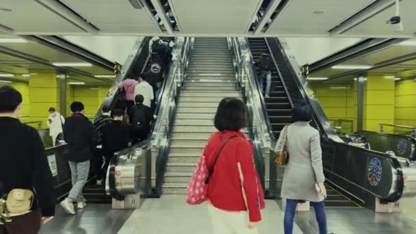 Guangzhou City Metróállomás Belső Kilátás — Stock videók