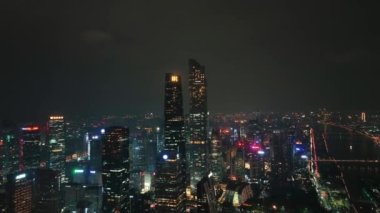 Guangzhou şehri Çin 'de kentsel hava manzarası