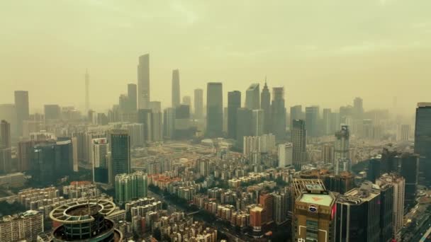 Guangzhou Città Vista Aerea Urbana Cina — Video Stock