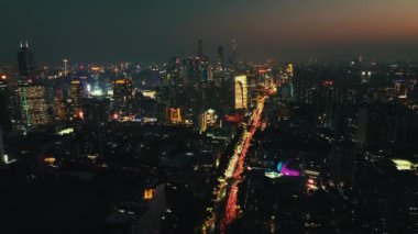 Guangzhou şehri Çin 'de kentsel hava manzarası