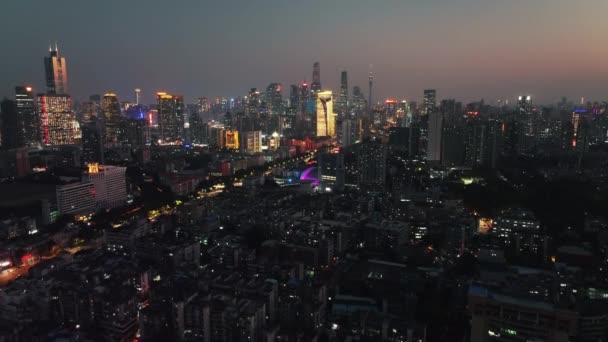 Guangzhou Město Městské Letecké Zobrazení Číně — Stock video