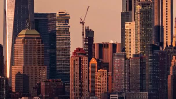 New York City Midtown Timelapsing View Dusk Night — Stock Video