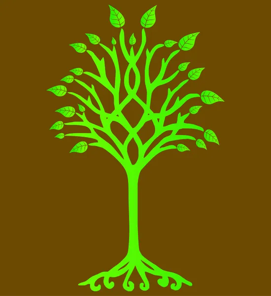 Vektör yeşil ağaç — Stok Vektör