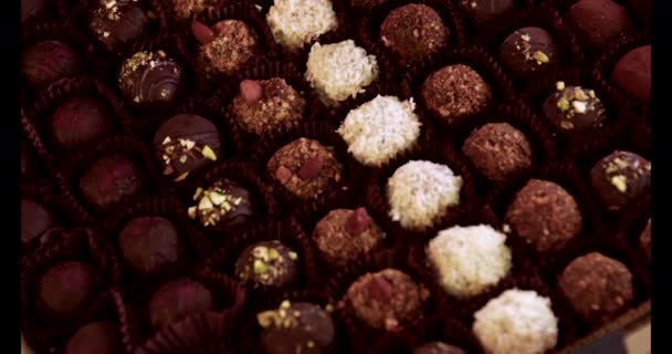 Close Doces Chocolate — Vídeo de Stock