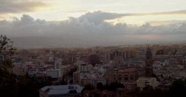 Malaga İspanya 'nın panoraması