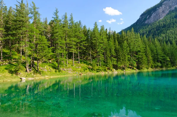 Green lake (Grüner see) in Bruck an der Mur, Austria — стокове фото