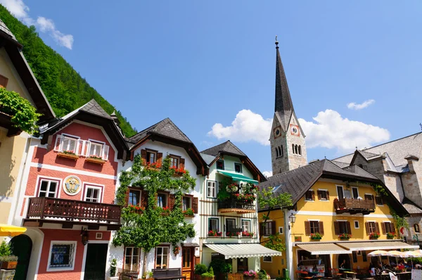 Plaza del Mercado en Hallstatt, Austria — Foto de Stock