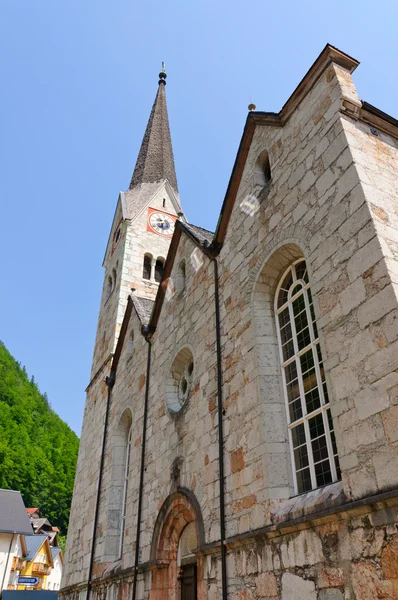 Евангелическая церковь в Халльштатте — стоковое фото